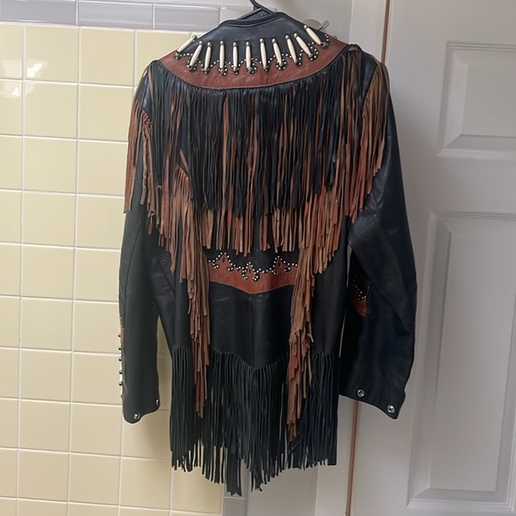 Perfect condition Zony Inc. Fringed Leather Jacket - Picture 5 of 6